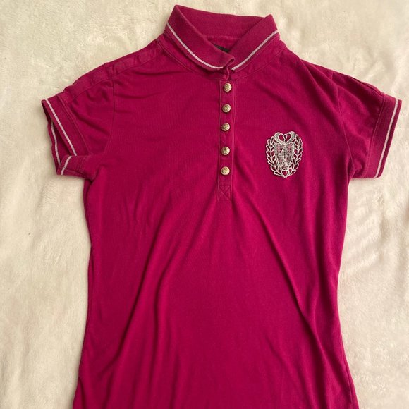 Armani Exchange Fuschia Polo with Crest - Picture 4 of 9